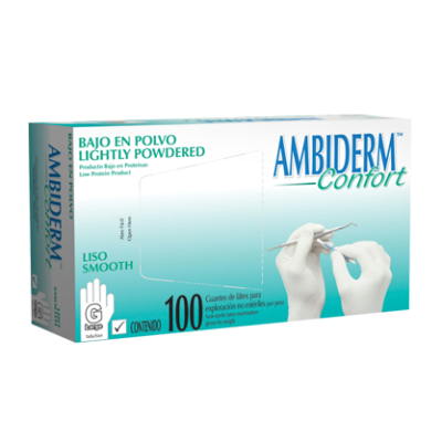 Ambiderm® Guante MED Cirujan Confort Caja con 100pzas (707004 )