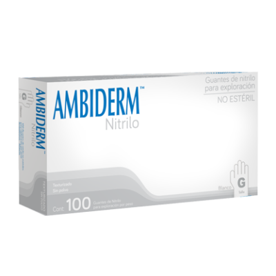 Ambiderm® Guante Nitrilo Azul Grande Caja con 100pzas (420-AMBI0605-2 )