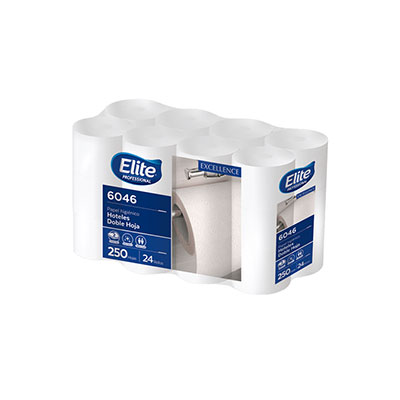 Elite® Higiénico Tradicional Premium H/D 24 Rollos por Paquete 250 Hojas (6046)