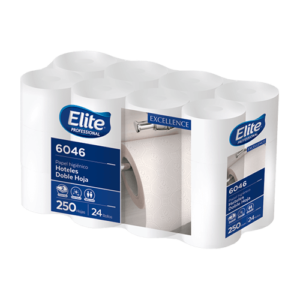 Elite® Higienico Tradicional  Premium H/D 24 rollos por paquete 250 hojas